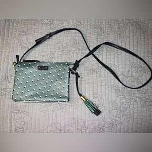 Dark green and black crossbody